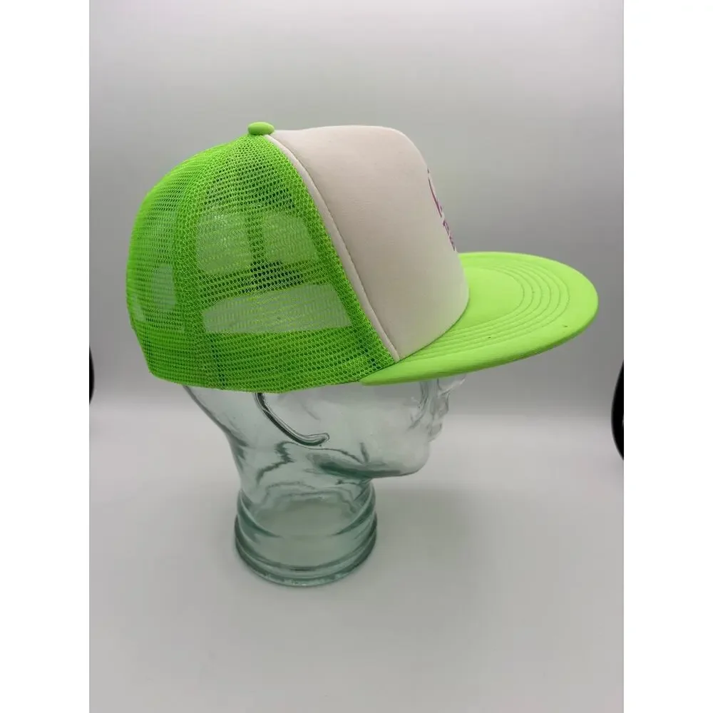 Taco Bell Retro Neon Green White Logo Snap Back Mesh Adjustable Trucker Hat OSFA